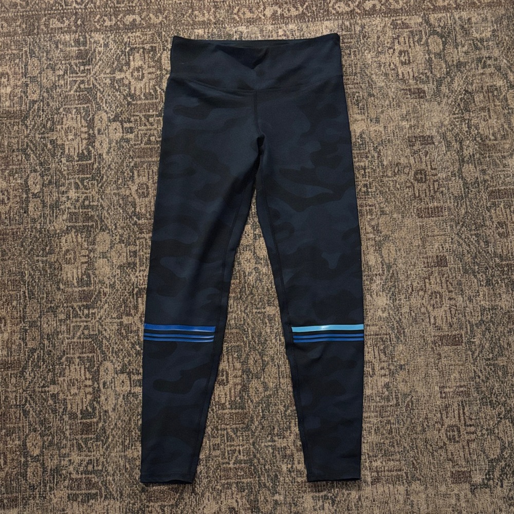 Lilybod Black and Blue Camo Leggings medium